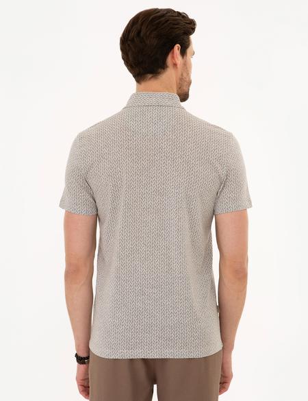 Açık Kahverengi Slim Fit Merserize Polo Yaka Tişört - 50218555006