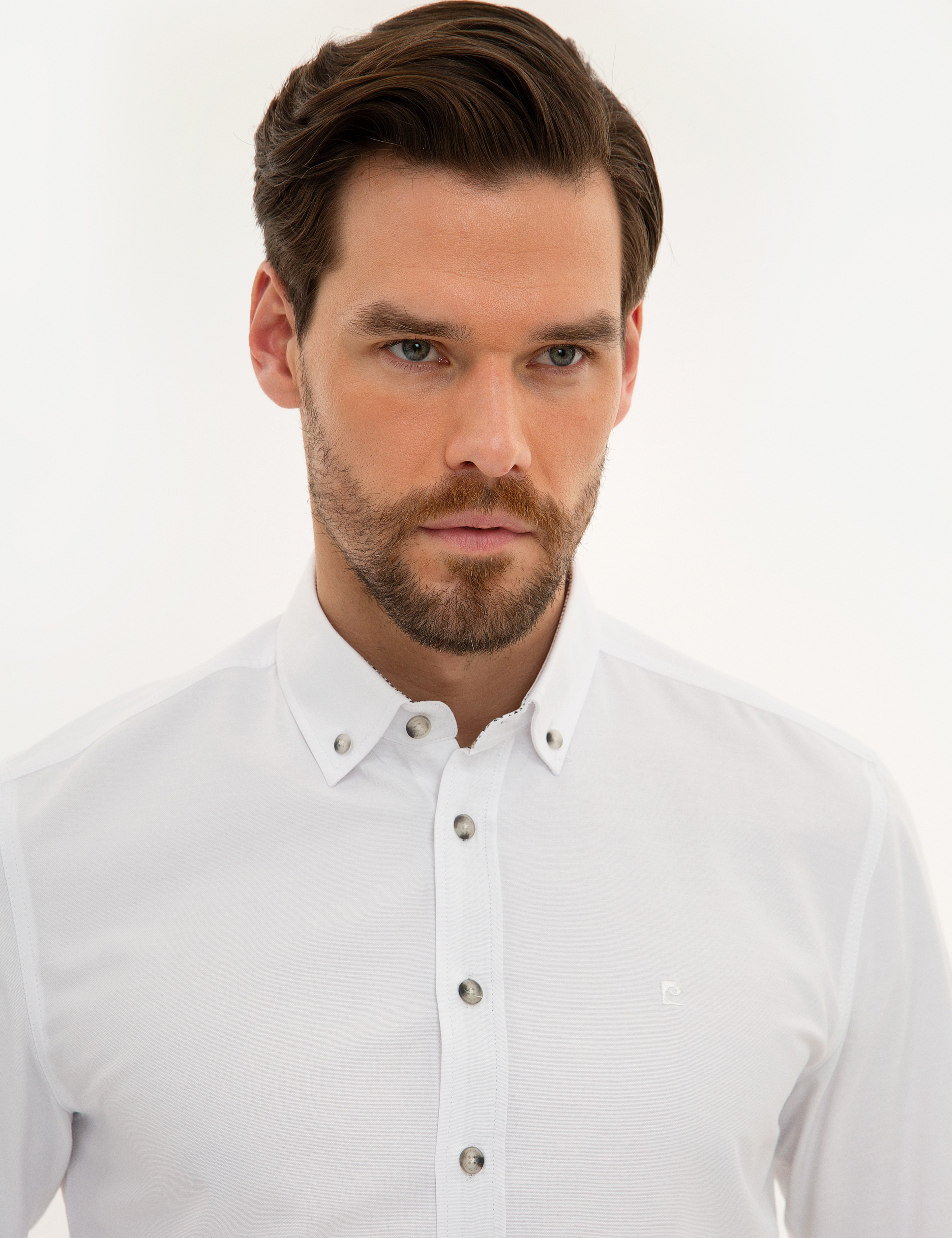 Beyaz Slim Fit Oxford Gömlek
