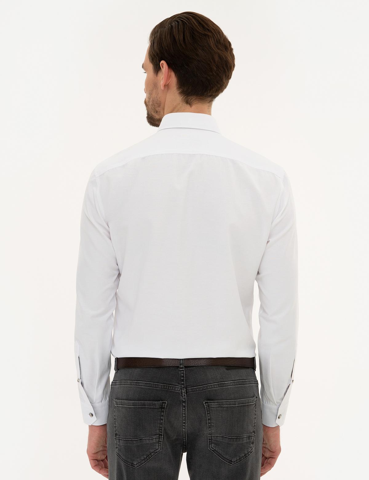 Beyaz Slim Fit Oxford Gömlek - 50219310019