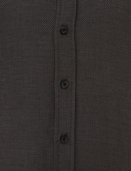 Siyah Slim Fit Uzun Kollu Gömlek - 50220193106