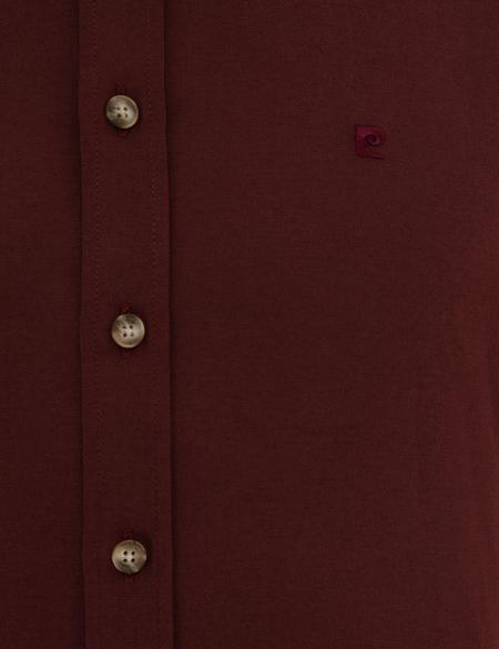 Bordo Slim Fit Uzun Kollu Gömlek - 50219310067