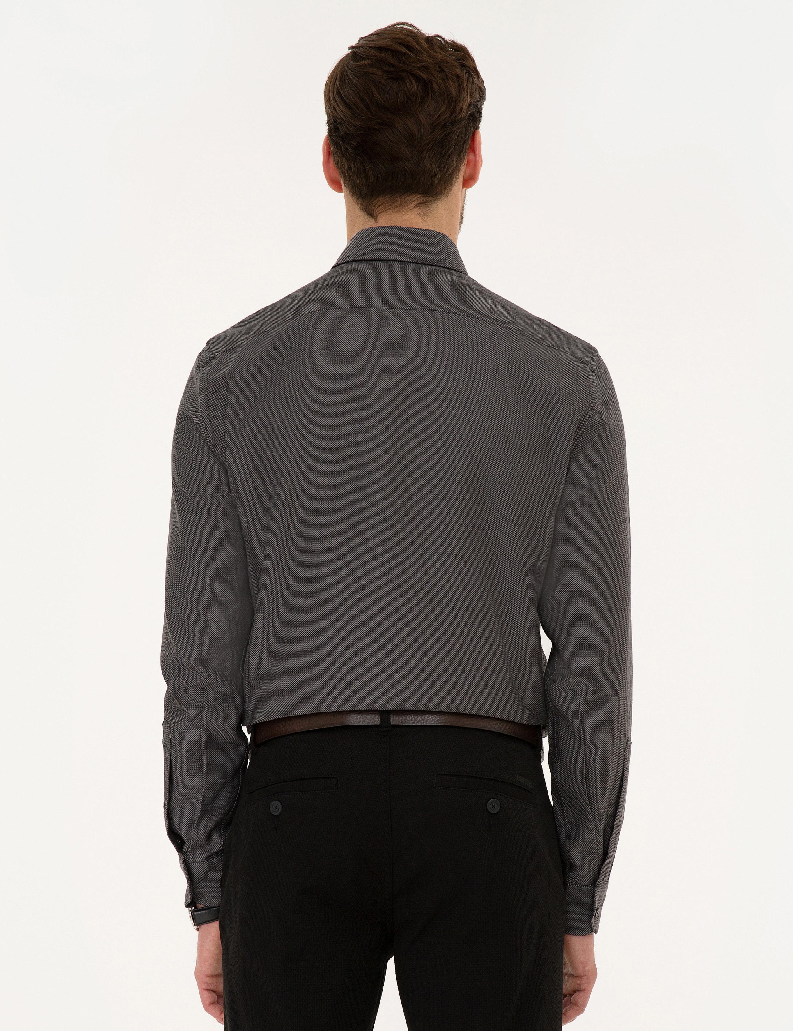 Siyah Slim Fit Uzun Kollu Gömlek