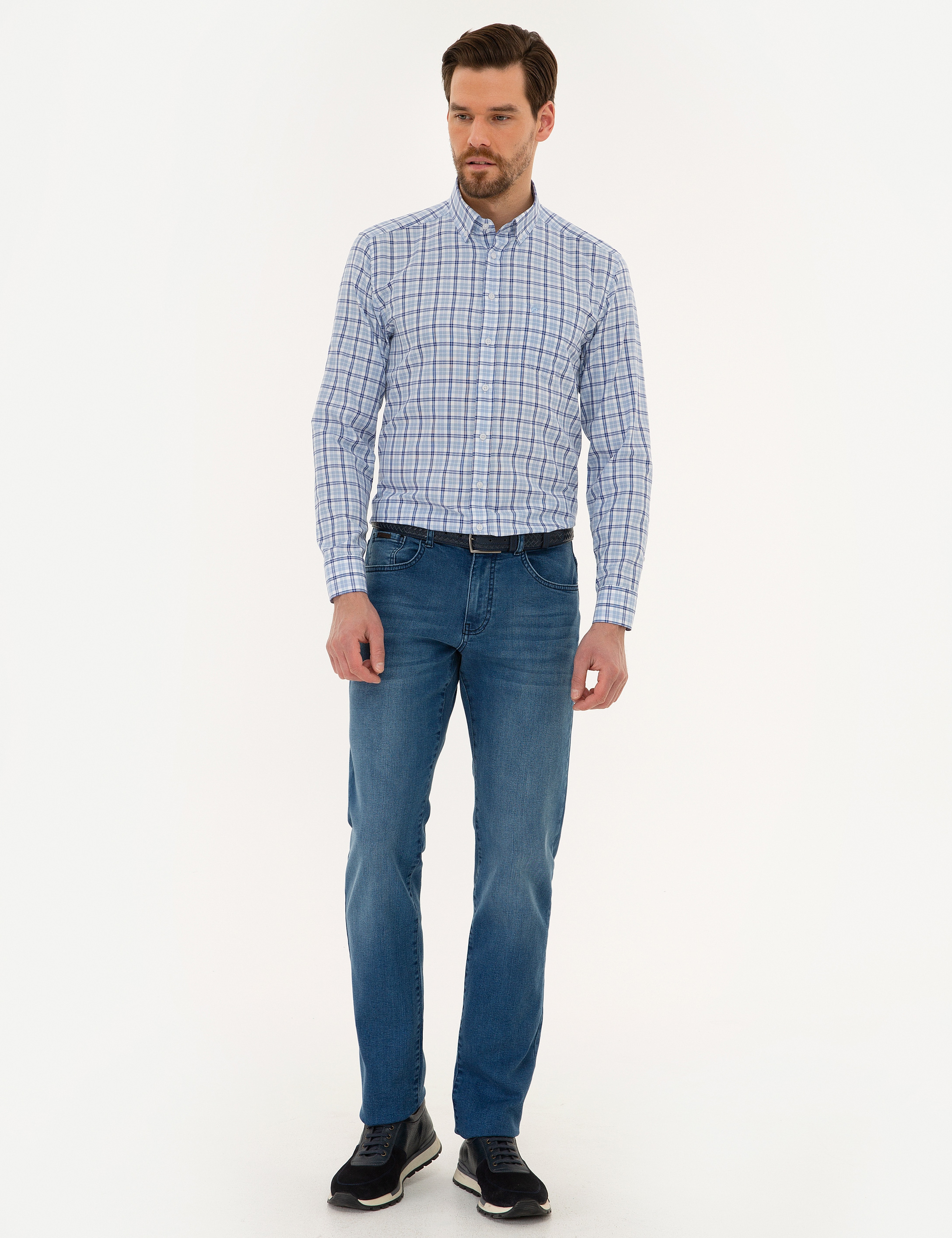 Açık Mavi Regular Fit Uzun Kollu Gömlek