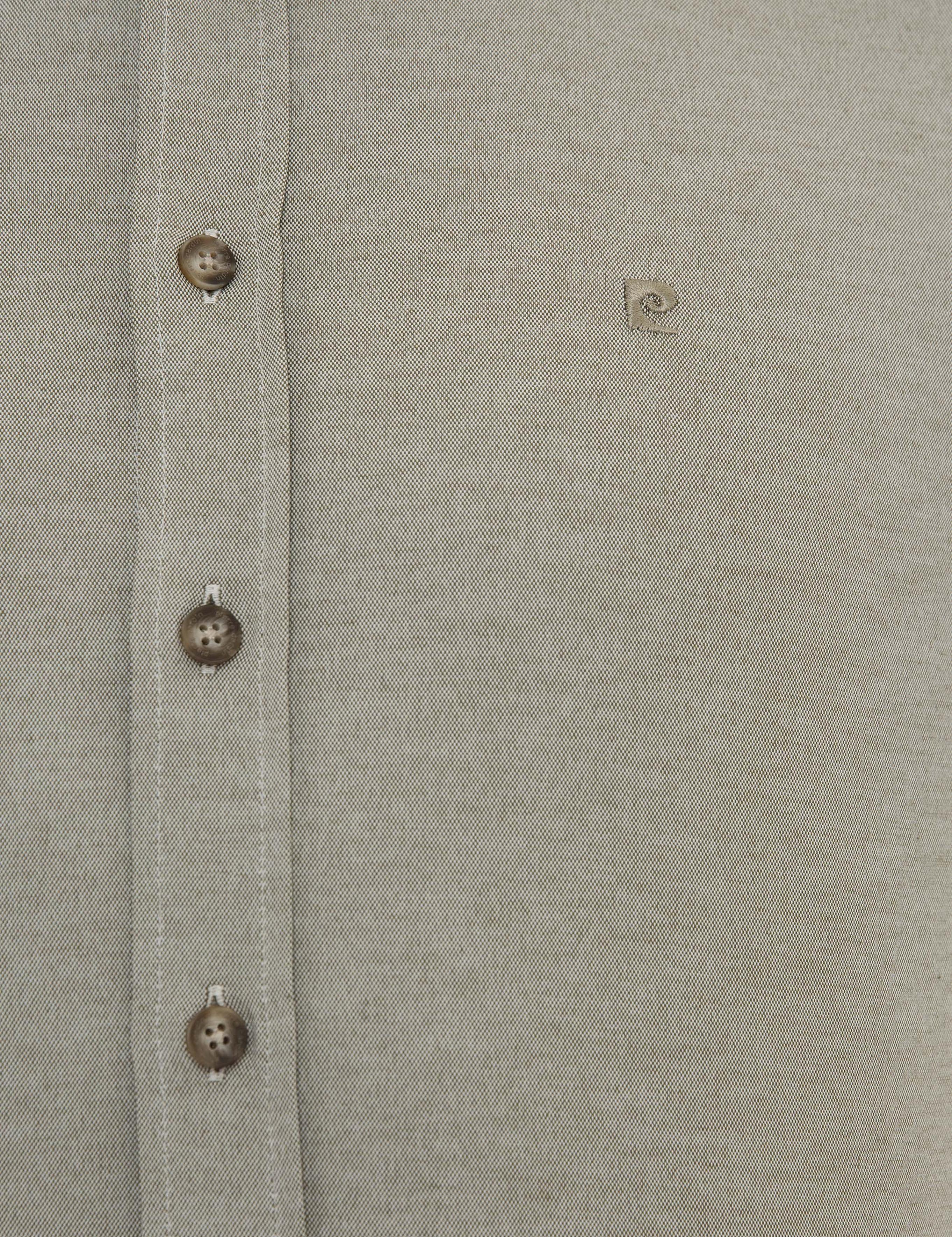 Haki Slim Fit Oxford Gömlek