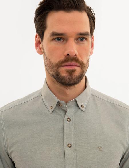 Haki Slim Fit Oxford Gömlek - 50219310028