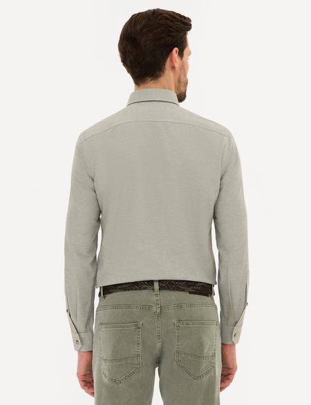 Haki Slim Fit Oxford Gömlek - 50219310028