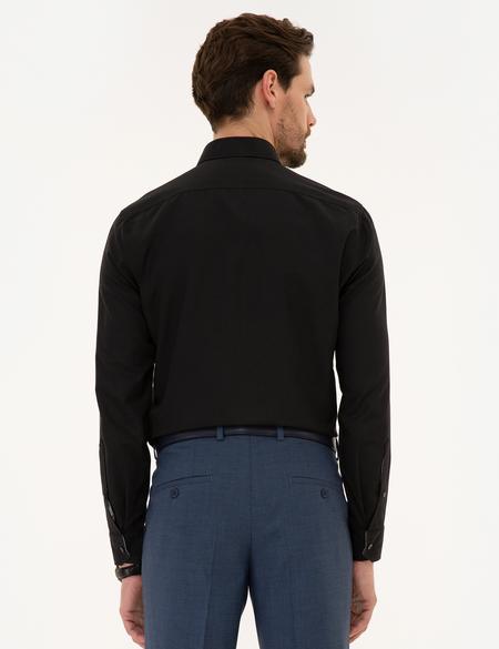 Siyah Slim Fit Oxford Gömlek - 50219310052