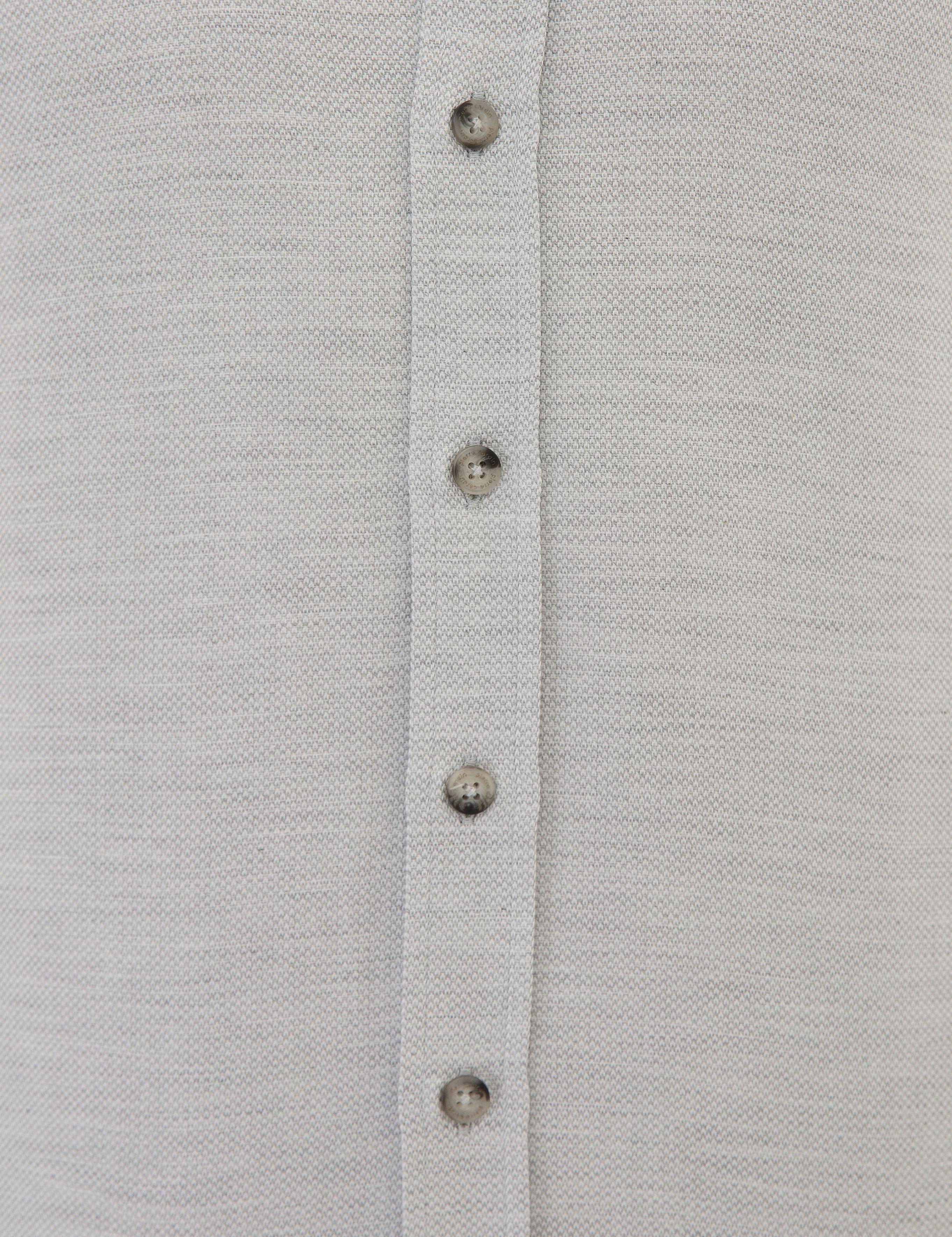 Gri Slim Fit Oxford Gömlek