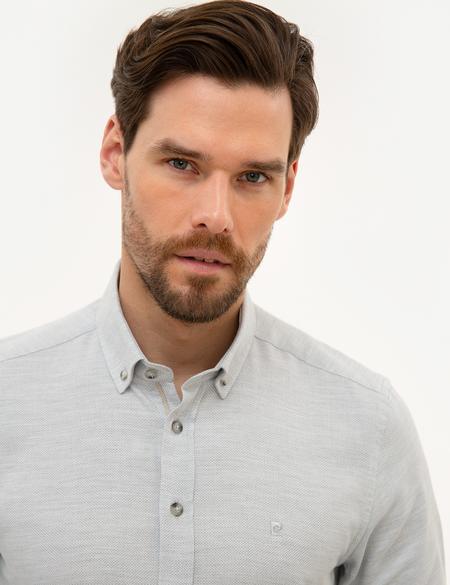 Gri Slim Fit Oxford Gömlek - 50220193010