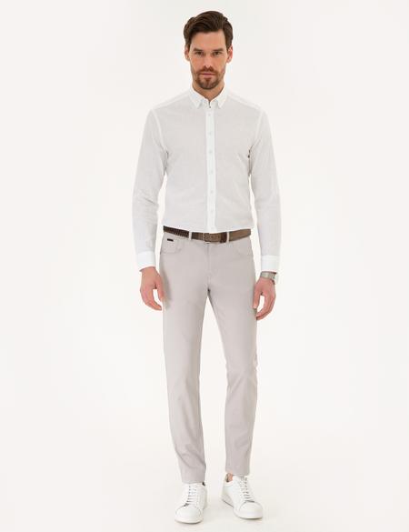 Beyaz Slim Fit Uzun Kollu Gömlek - 50220180002