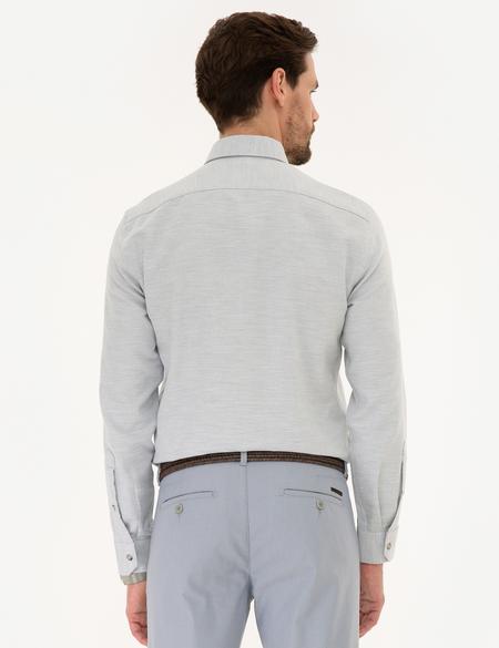 Gri Slim Fit Oxford Gömlek - 50220193010