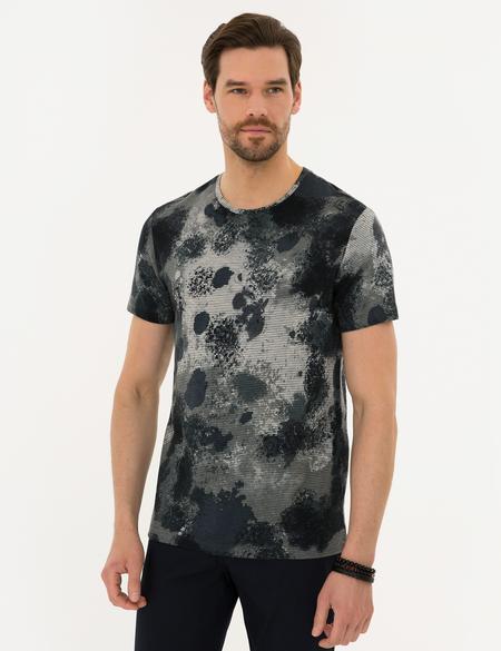 Siyah Slim Fit Tişört - 50218457003