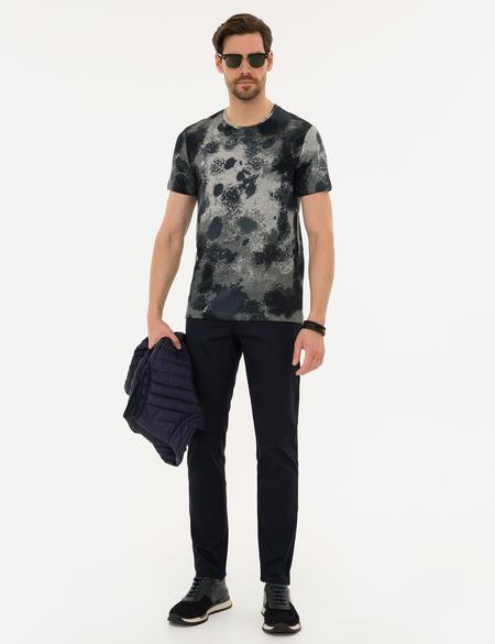 Siyah Slim Fit Tişört - 50218457003