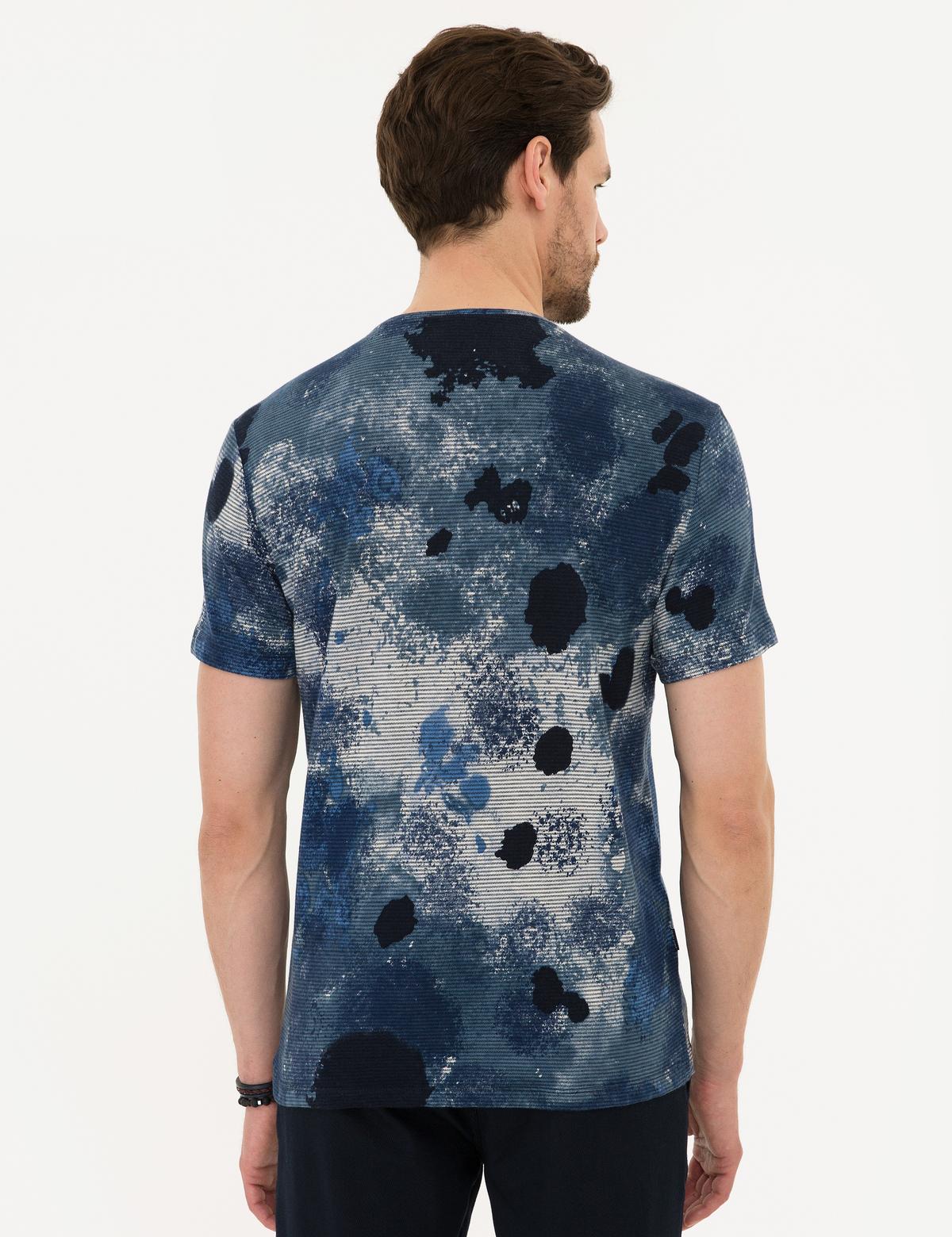 Lacivert Slim Fit Bisiklet Yaka T-Shirt - 50218457024