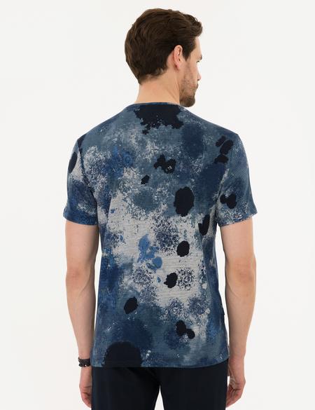 Lacivert Slim Fit Bisiklet Yaka T-Shirt - 50218457024