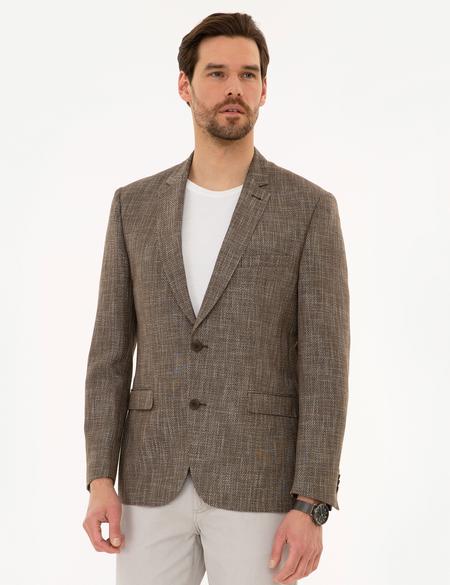 Kahverengi Slim Fit Ceket - 50220041011