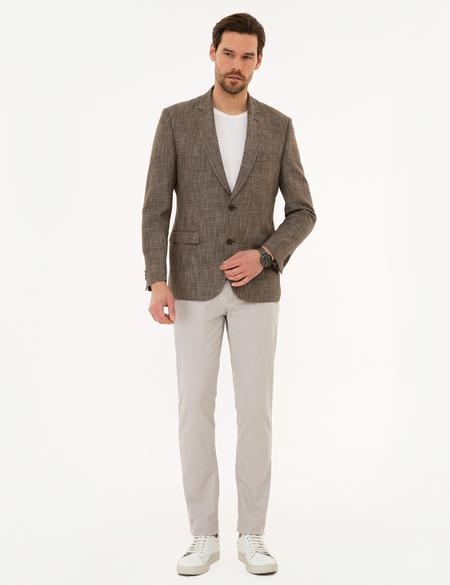 Kahverengi Slim Fit Ceket - 50220041011