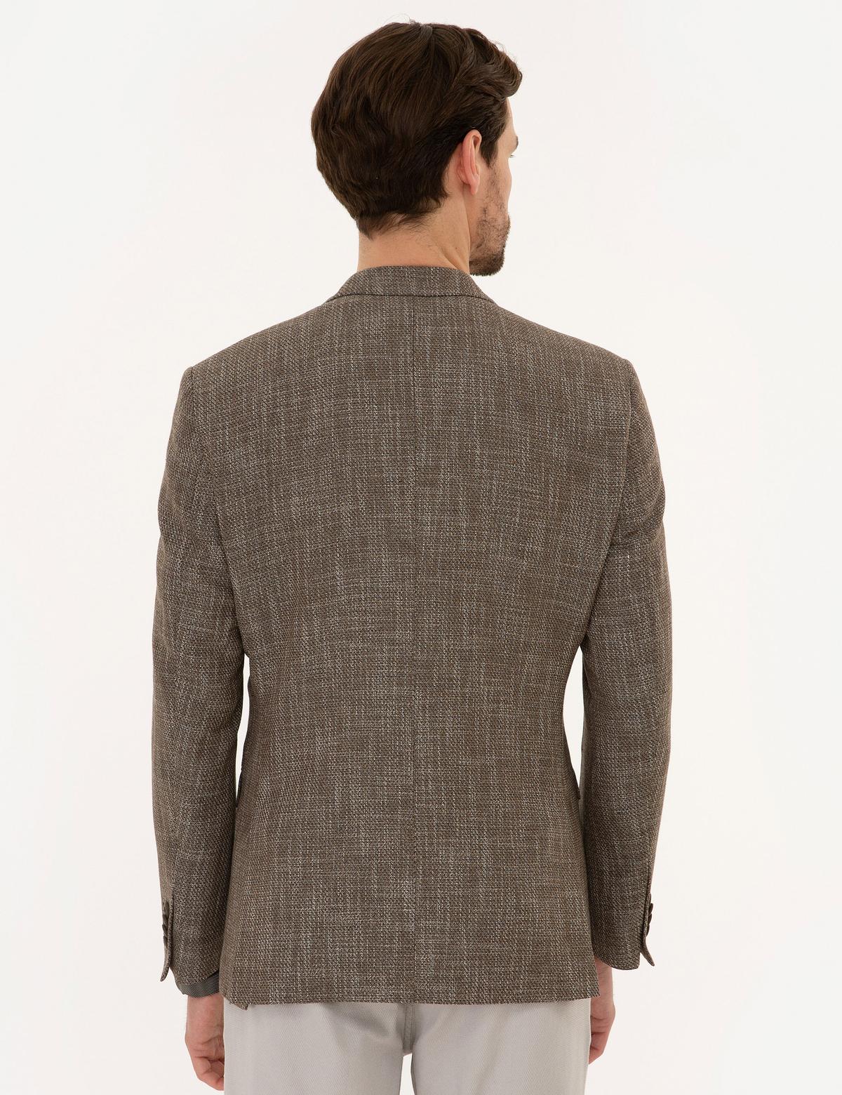 Kahverengi Slim Fit Ceket - 50220041011