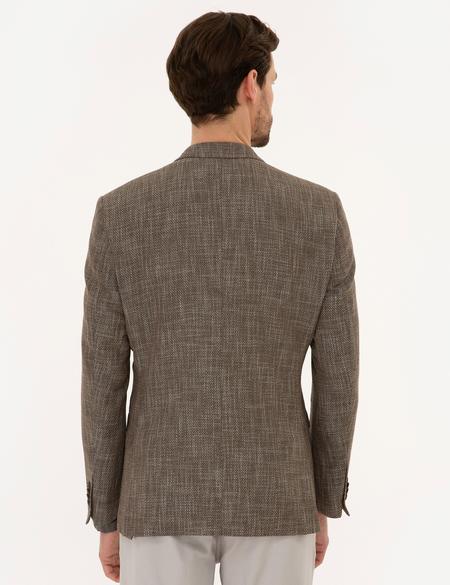 Kahverengi Slim Fit Ceket - 50220041011