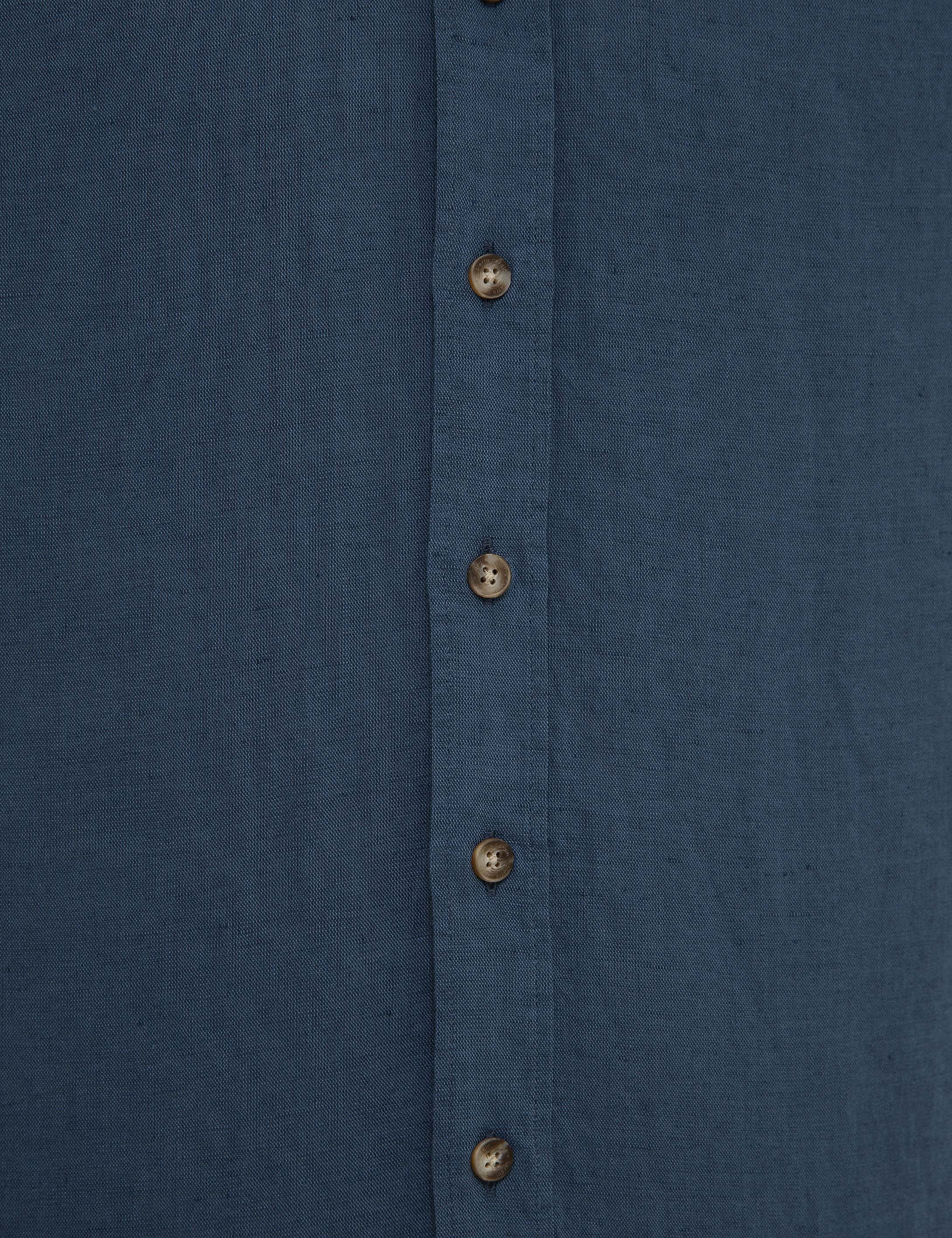 Mavi Slim Fit Gömlek - Image 5