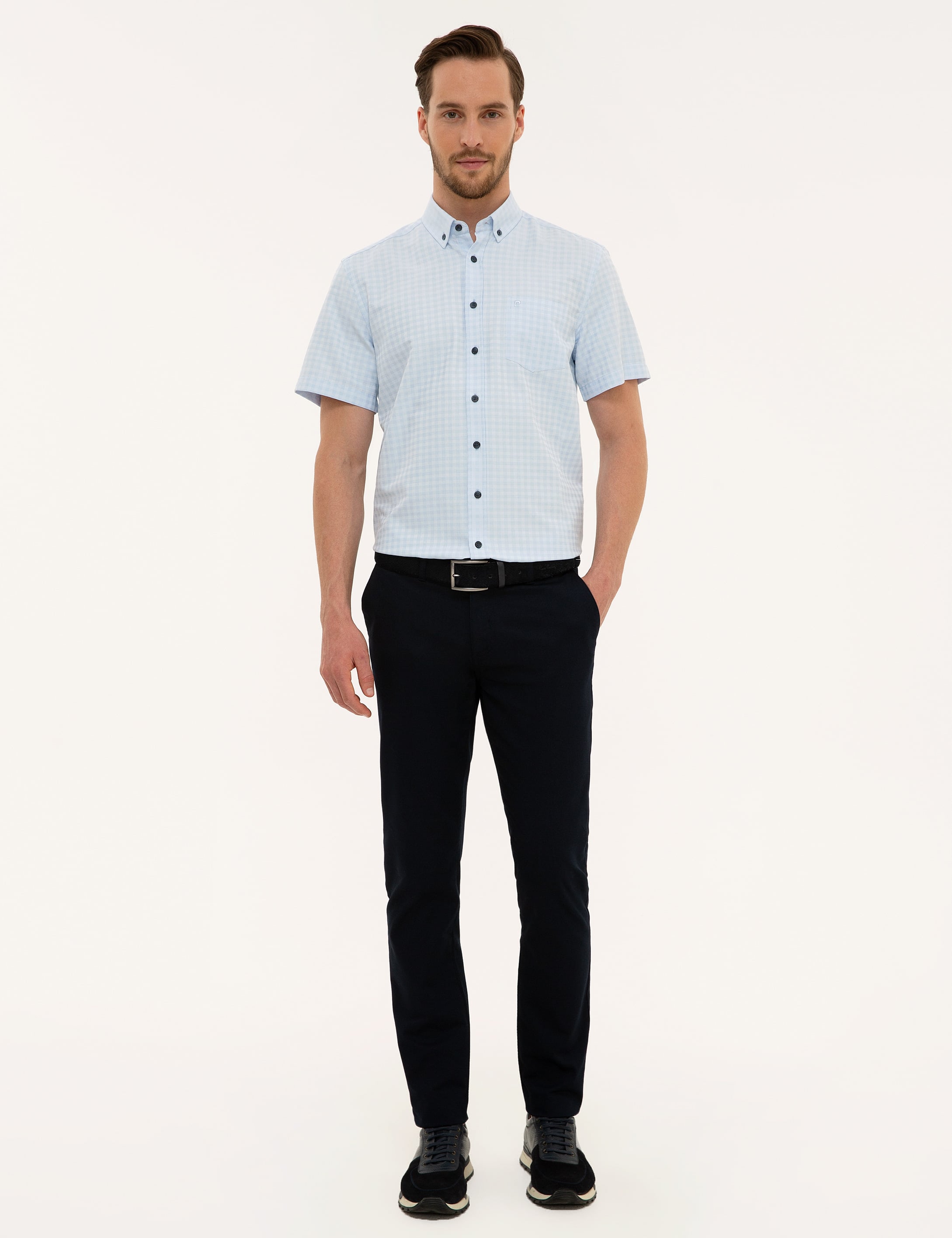 Açık Mavi Regular Fit Kısa Kollu Gömlek