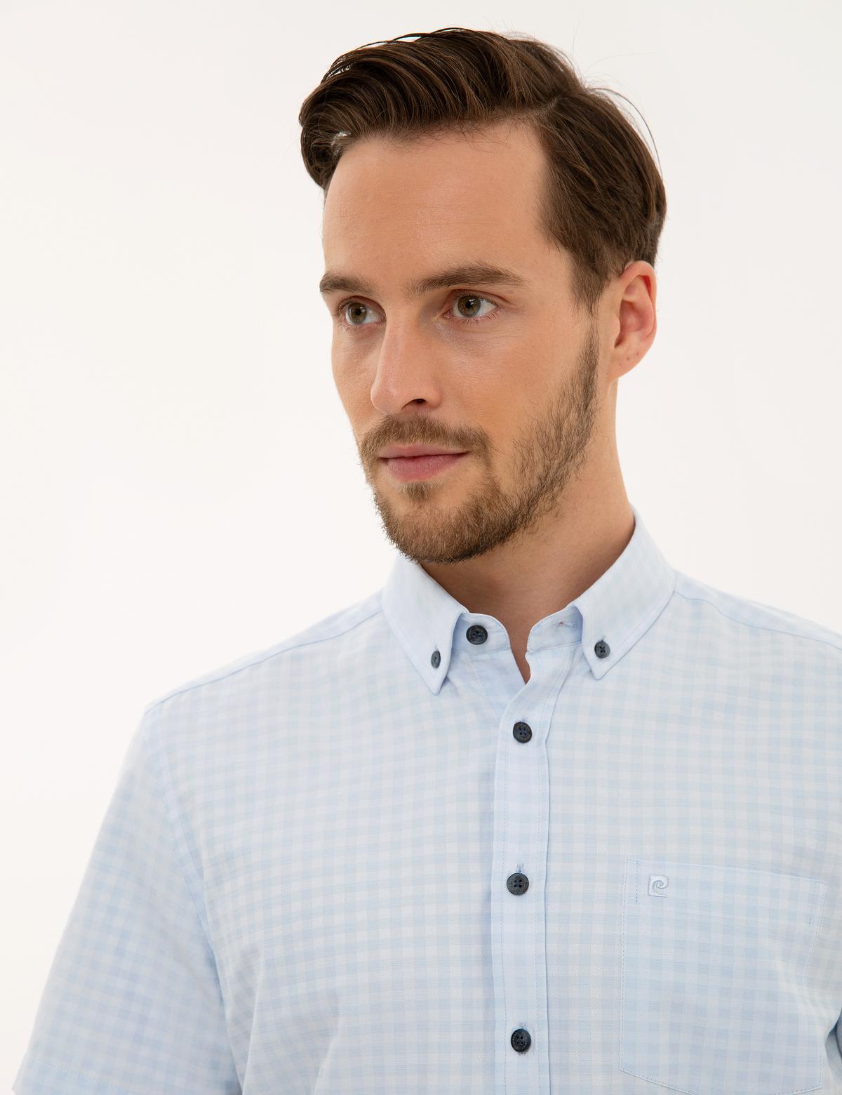Açık Mavi Regular Fit Kısa Kollu Gömlek - 50219308003