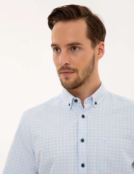 Açık Mavi Regular Fit Kısa Kollu Gömlek - 50219308003