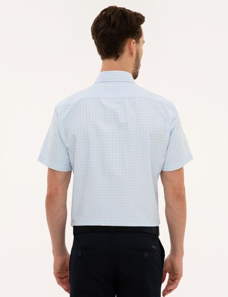Açık Mavi Regular Fit Kısa Kollu Gömlek - 50219308003