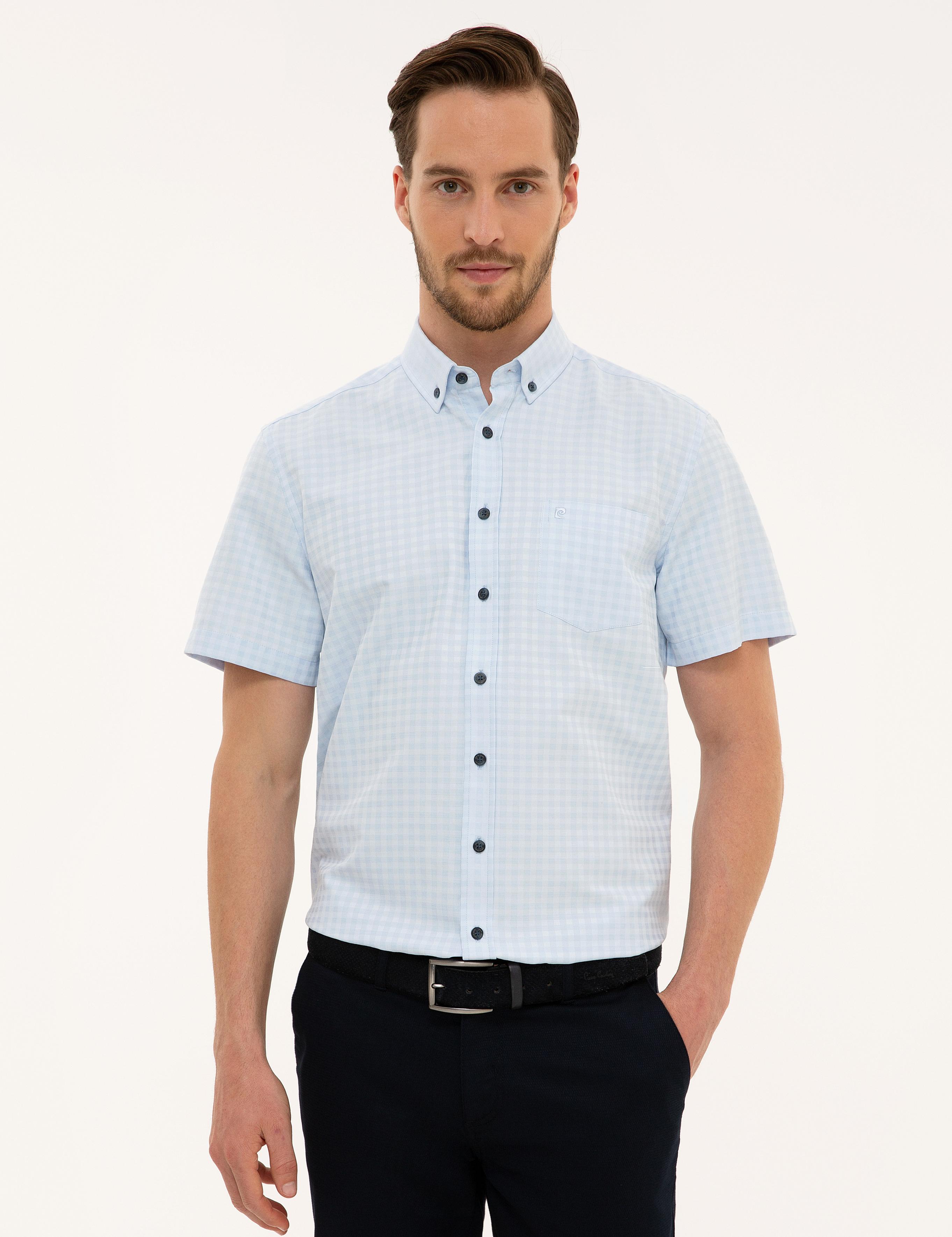 Açık Mavi Regular Fit Kısa Kollu Gömlek