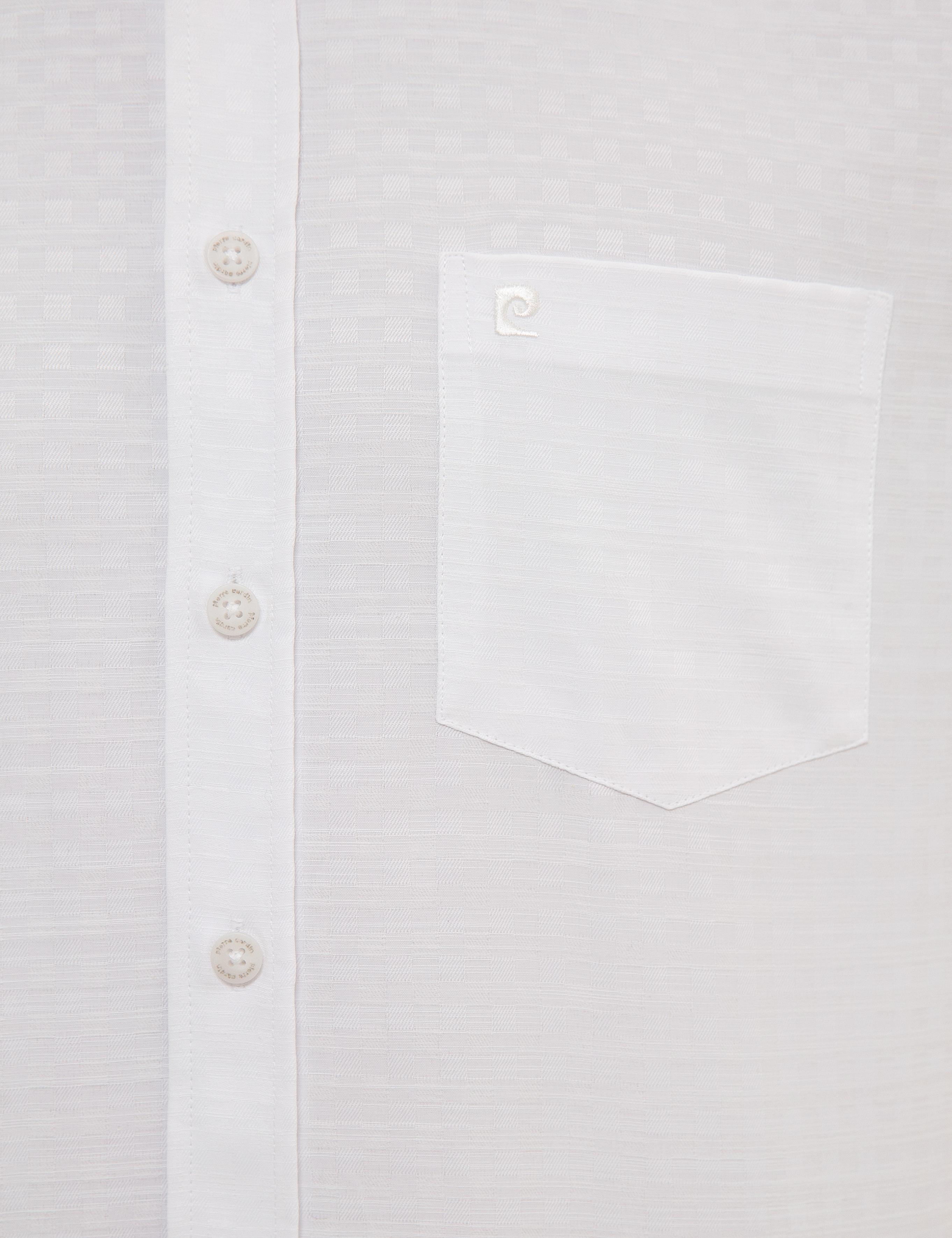 Beyaz Regular Fit Kısa Kollu Gömlek