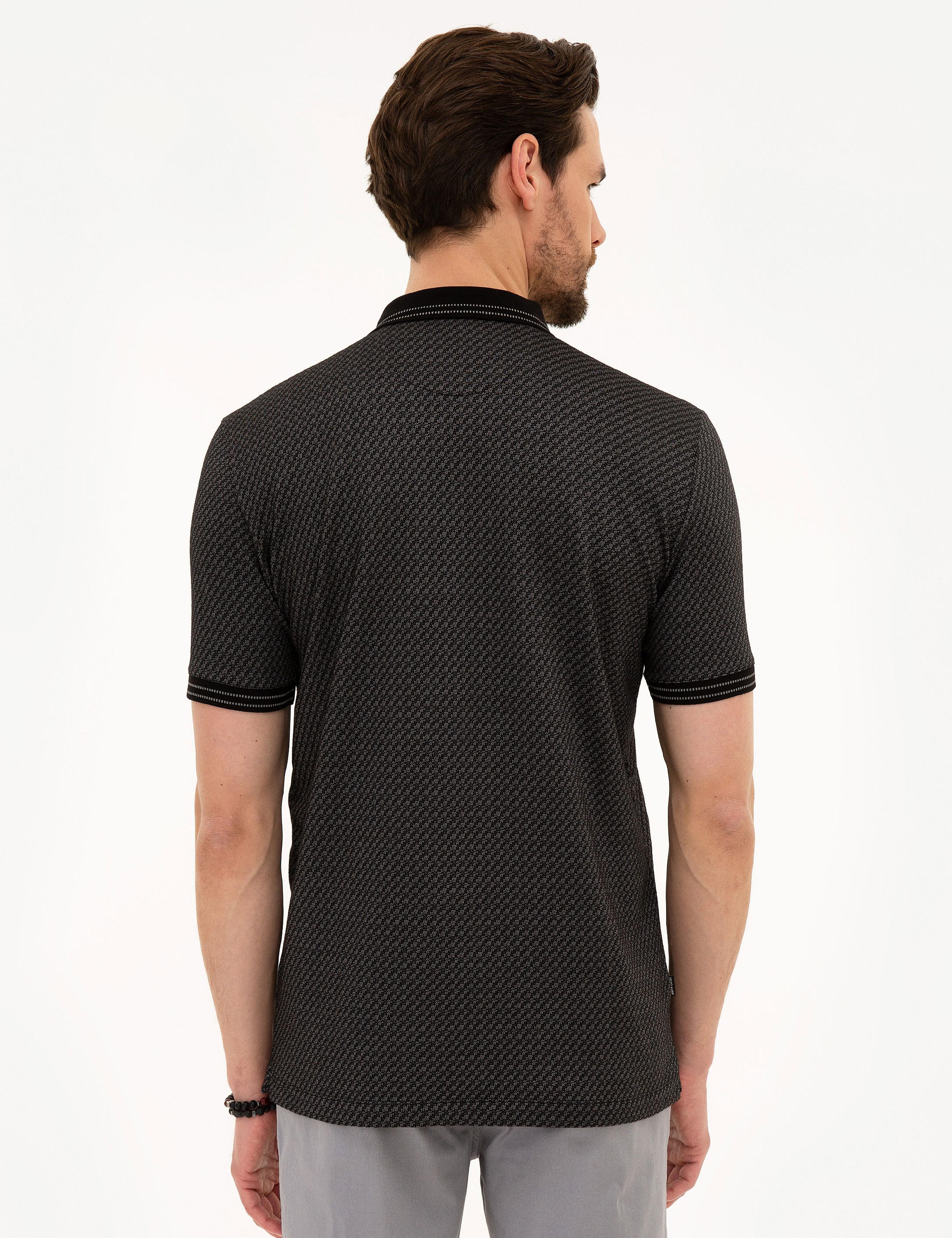 Siyah Regular Fit Polo Yaka Tişört
