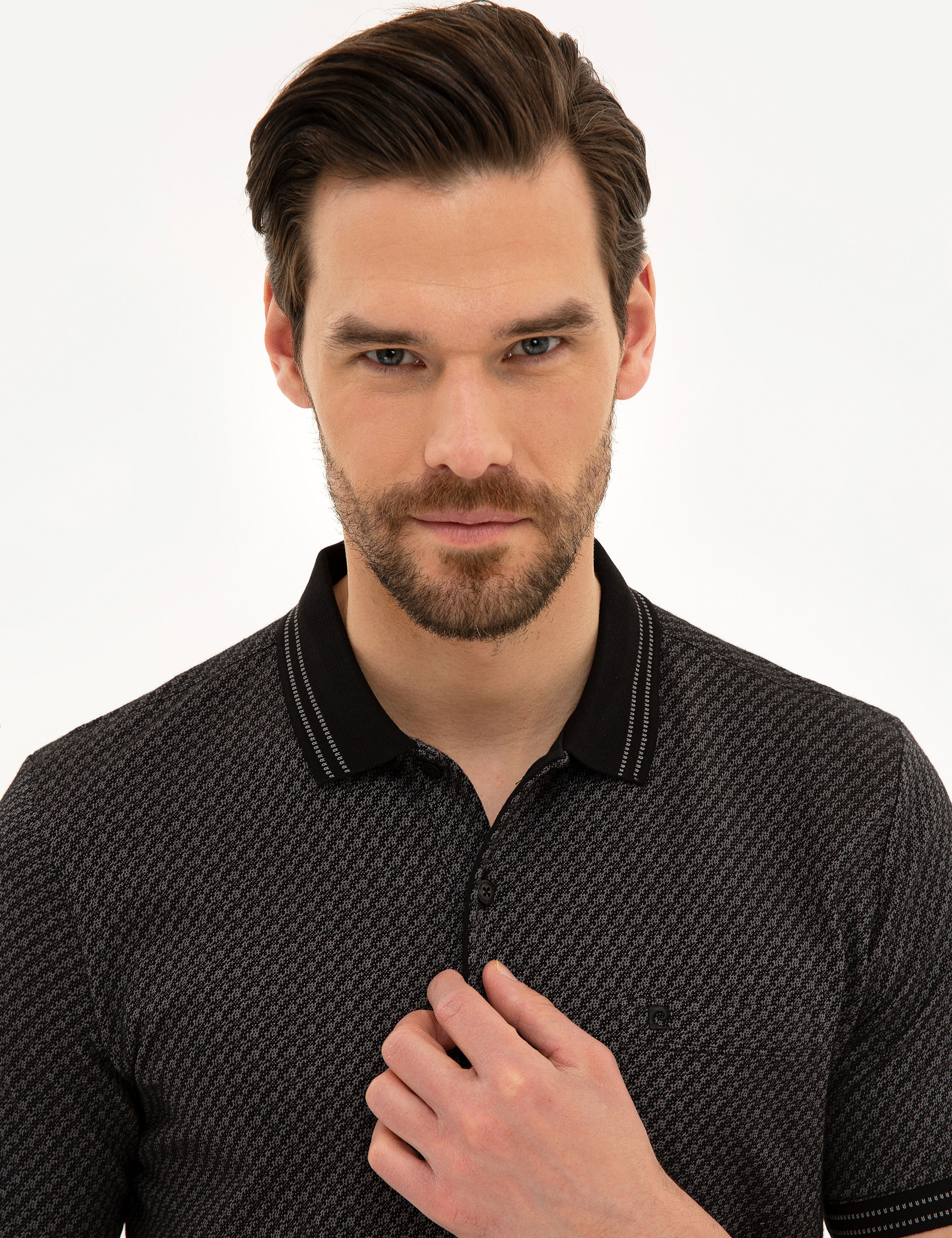 Siyah Regular Fit Polo Yaka Tişört