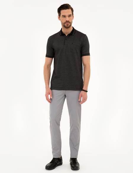 Siyah Regular Fit Polo Yaka Tişört - 50219448028
