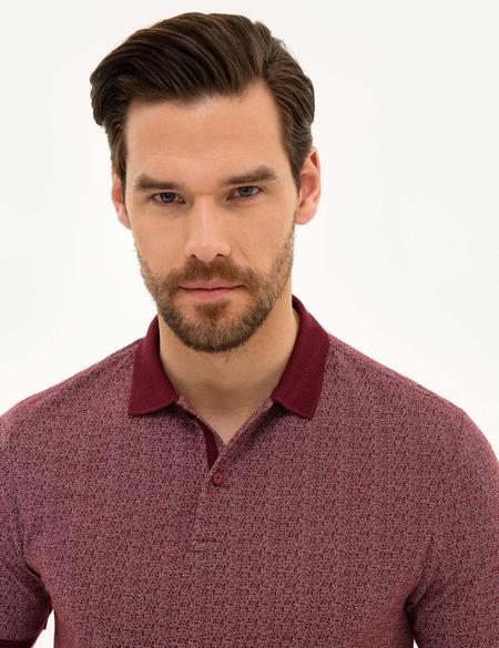 Bordo Slim Fit Polo Yaka T-Shirt - 50218532020