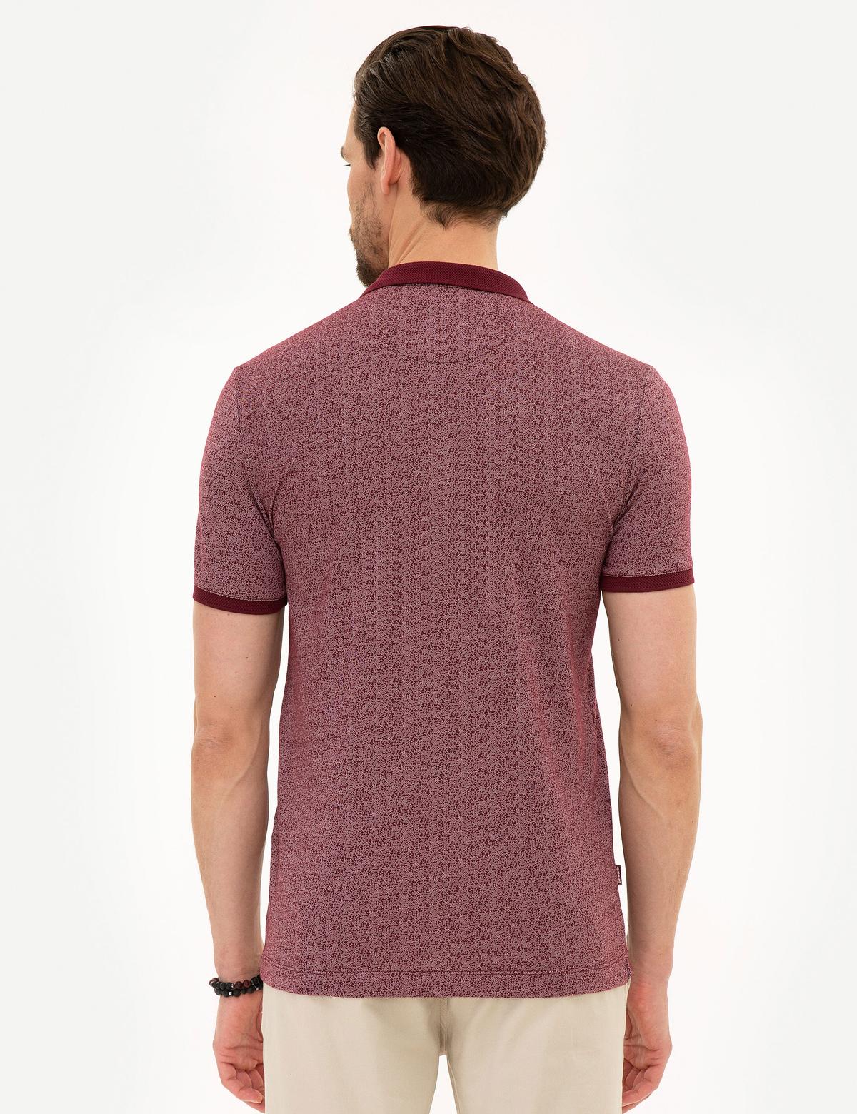 Bordo Slim Fit Polo Yaka T-Shirt - 50218532020