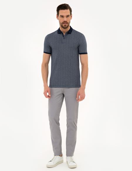 Lacivert Slim Fit Polo Yaka Tişört - 50218532048