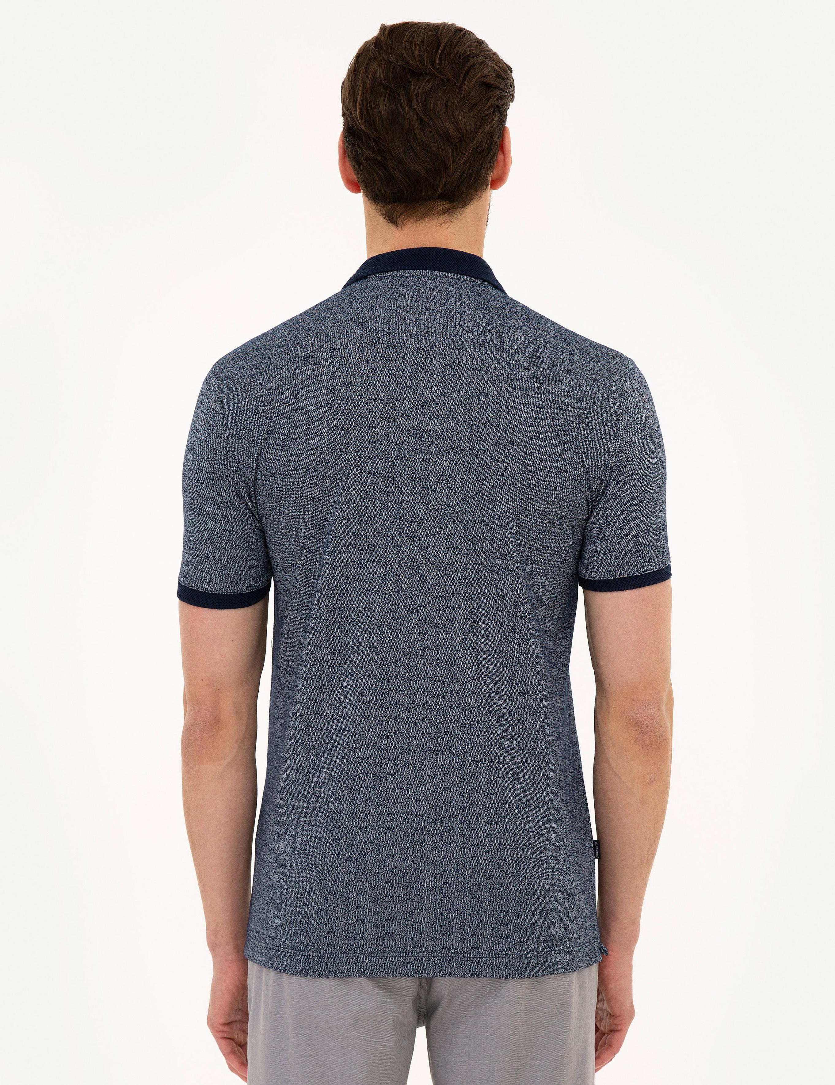 Lacivert Slim Fit Polo Yaka Tişört