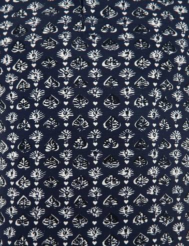 Lacivert Slim Fit Baskılı Polo Yaka Tişört