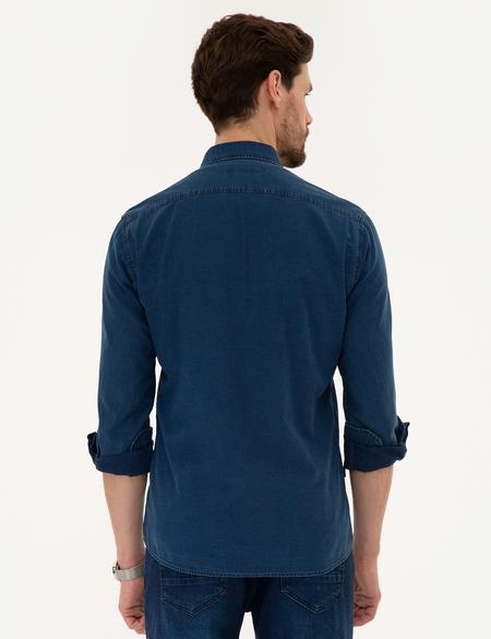 Koyu Mavi Slim Fit Gömlek - 50220242006