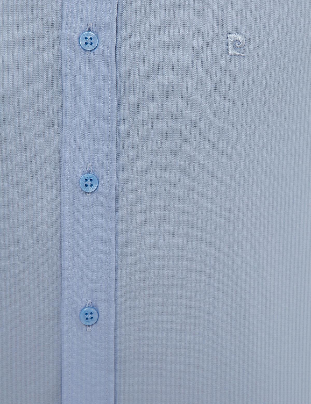 Açık Mavi Slim Fit Armürlü Gömlek - 50219268018