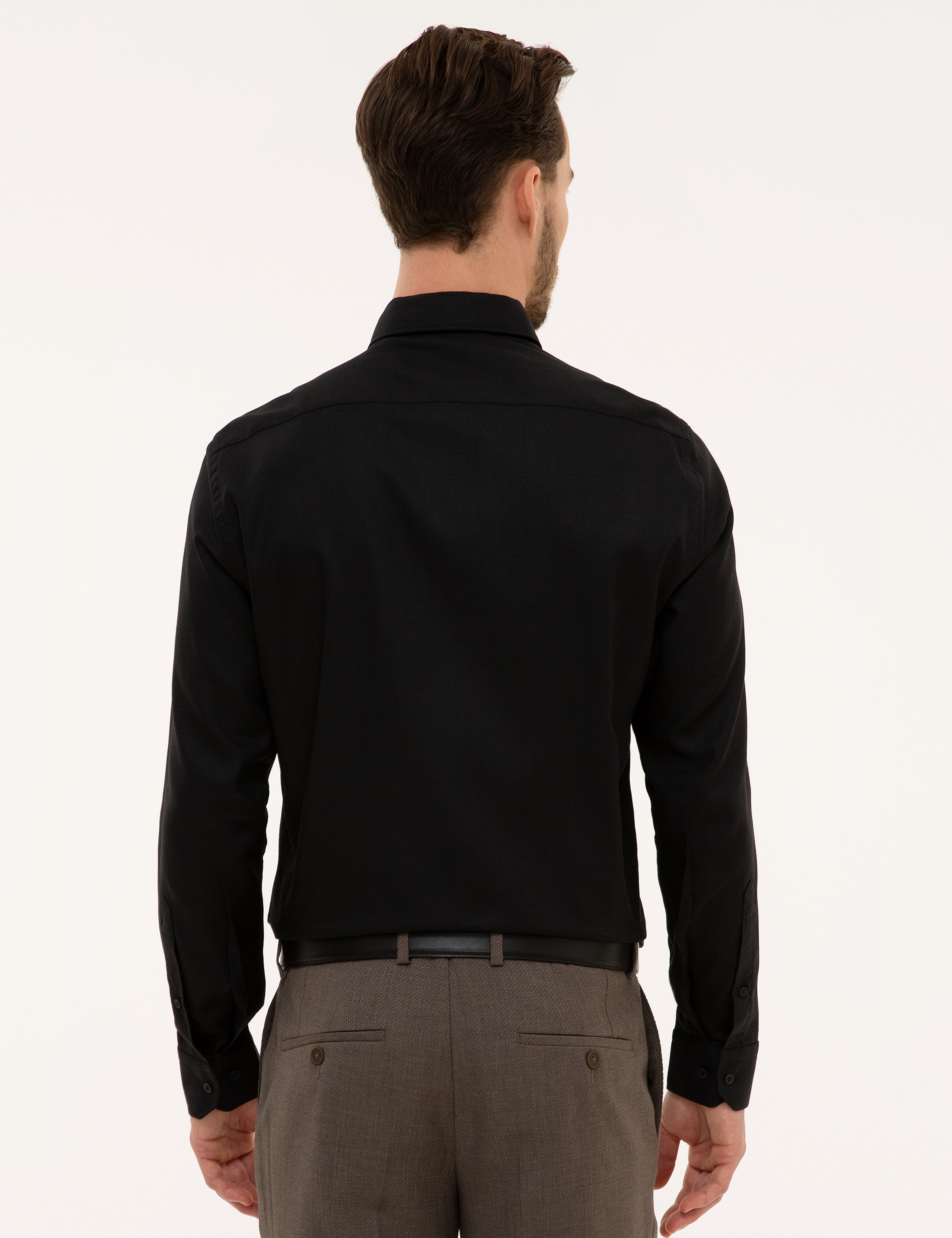 Siyah Slim Fit Gömlek - Image 3