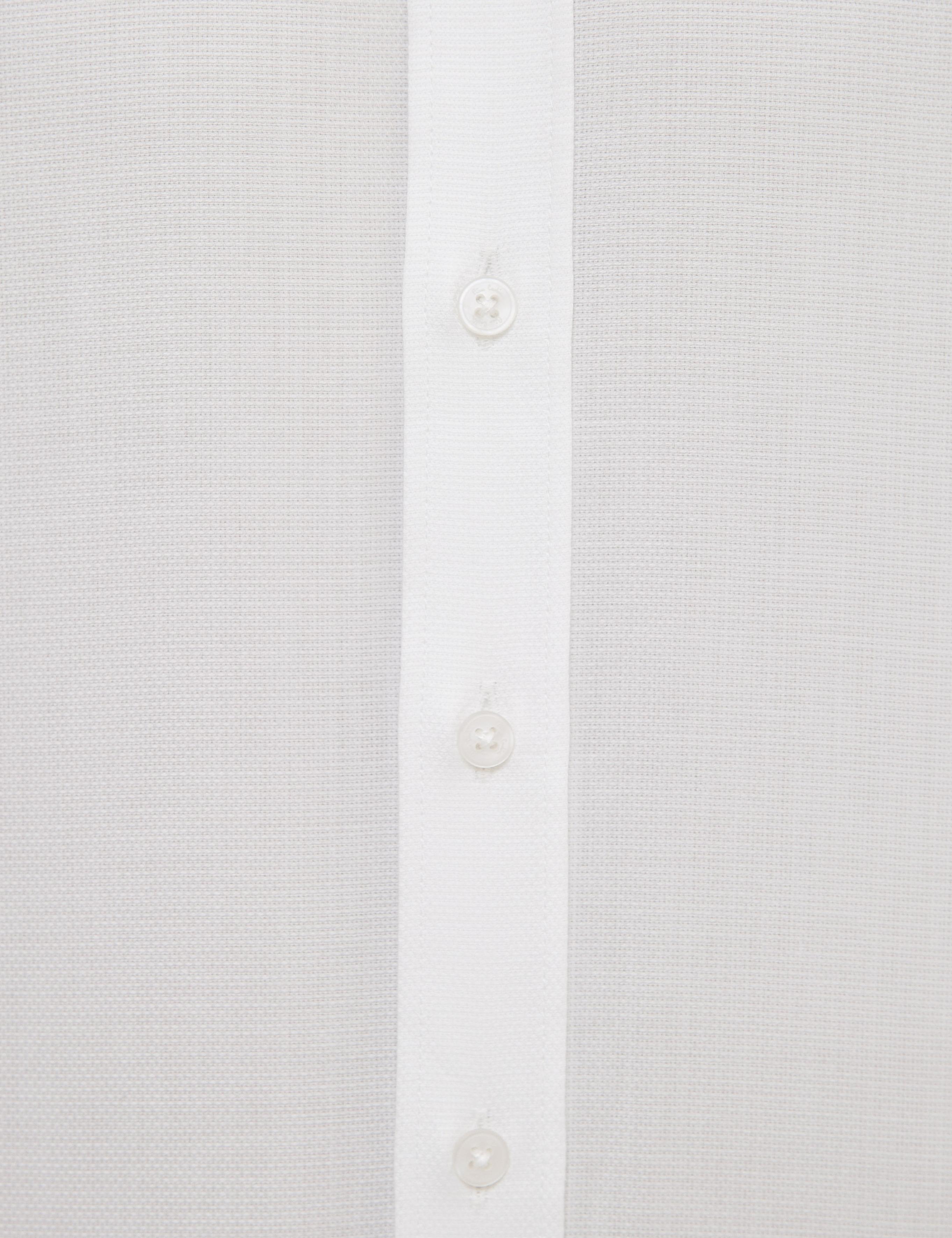 Beyaz Slim Fit Armürlü Gömlek