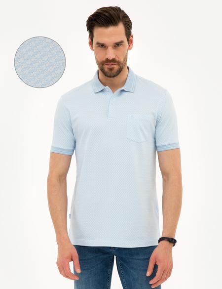 Açık Mavi Regular Fit Polo Yaka Tişört - 50219448043