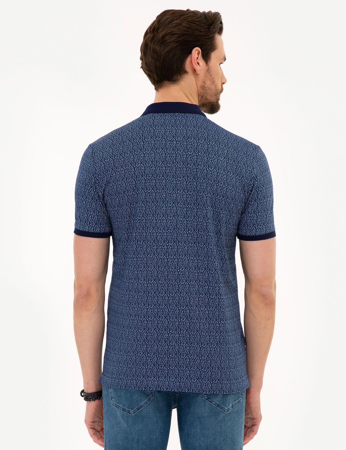 Lacivert Slim Fit Polo Yaka T-Shirt - 50219476005