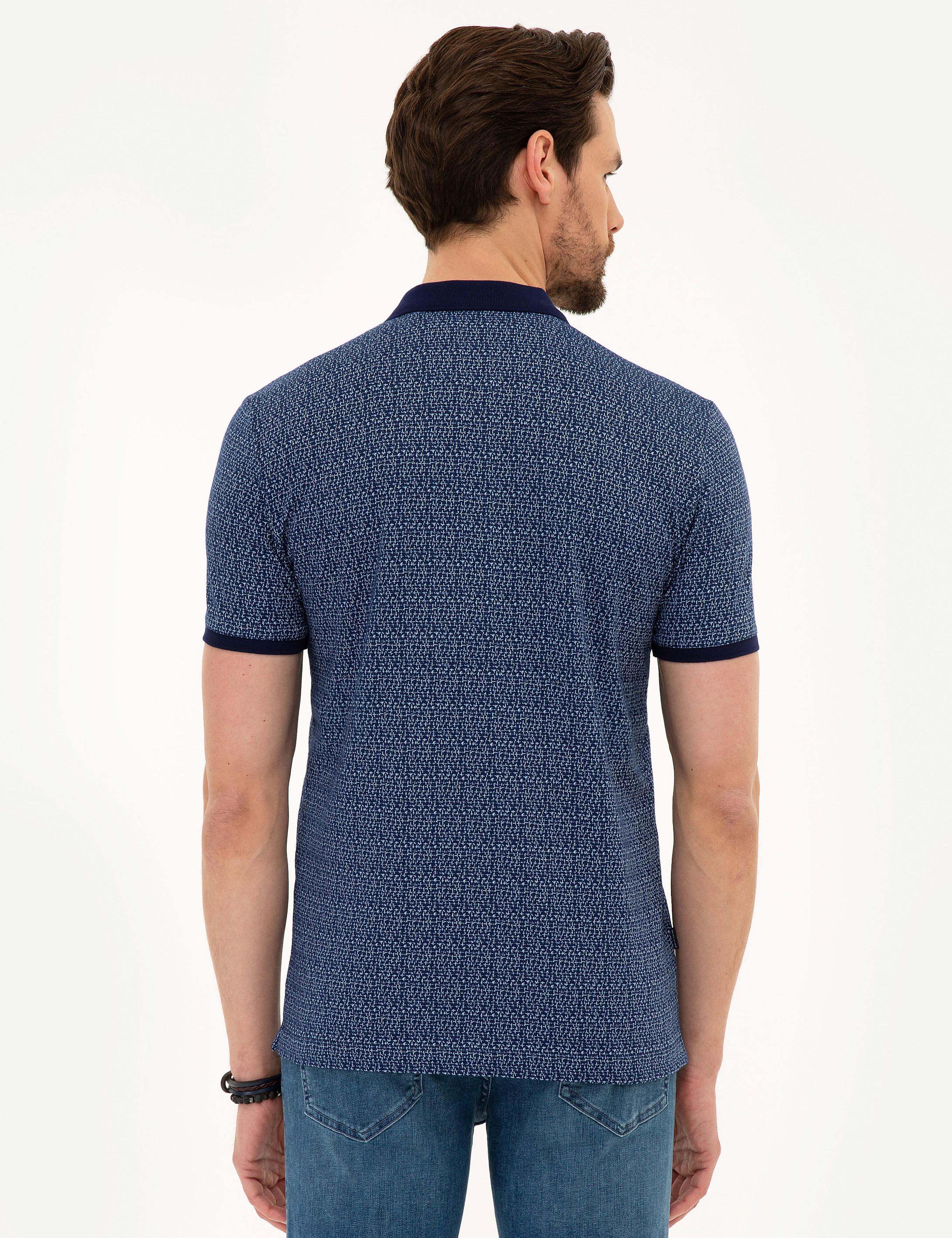 Lacivert Slim Fit Polo Yaka T-Shirt