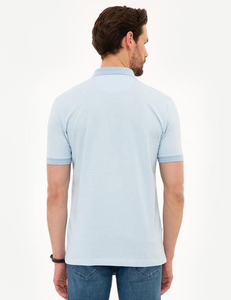 Açık Mavi Regular Fit Polo Yaka Tişört - 50219448043