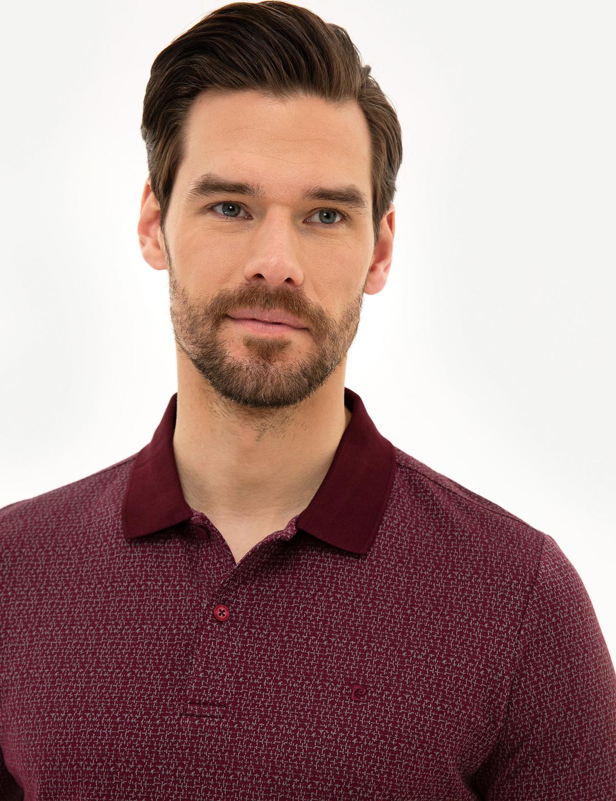 Bordo Slim Fit Polo Yaka T-Shirt - 50219476016