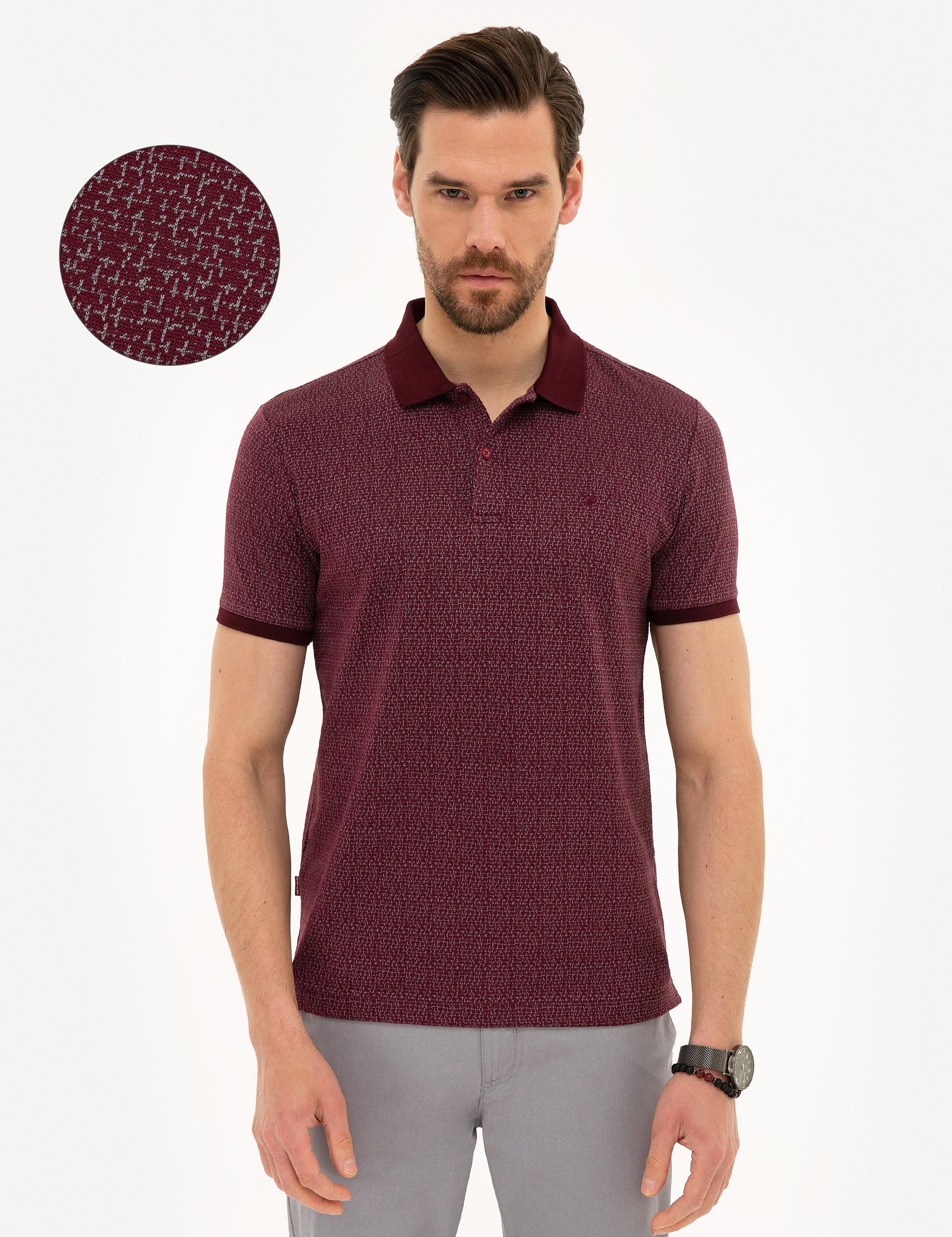 Bordo Slim Fit Polo Yaka T-Shirt