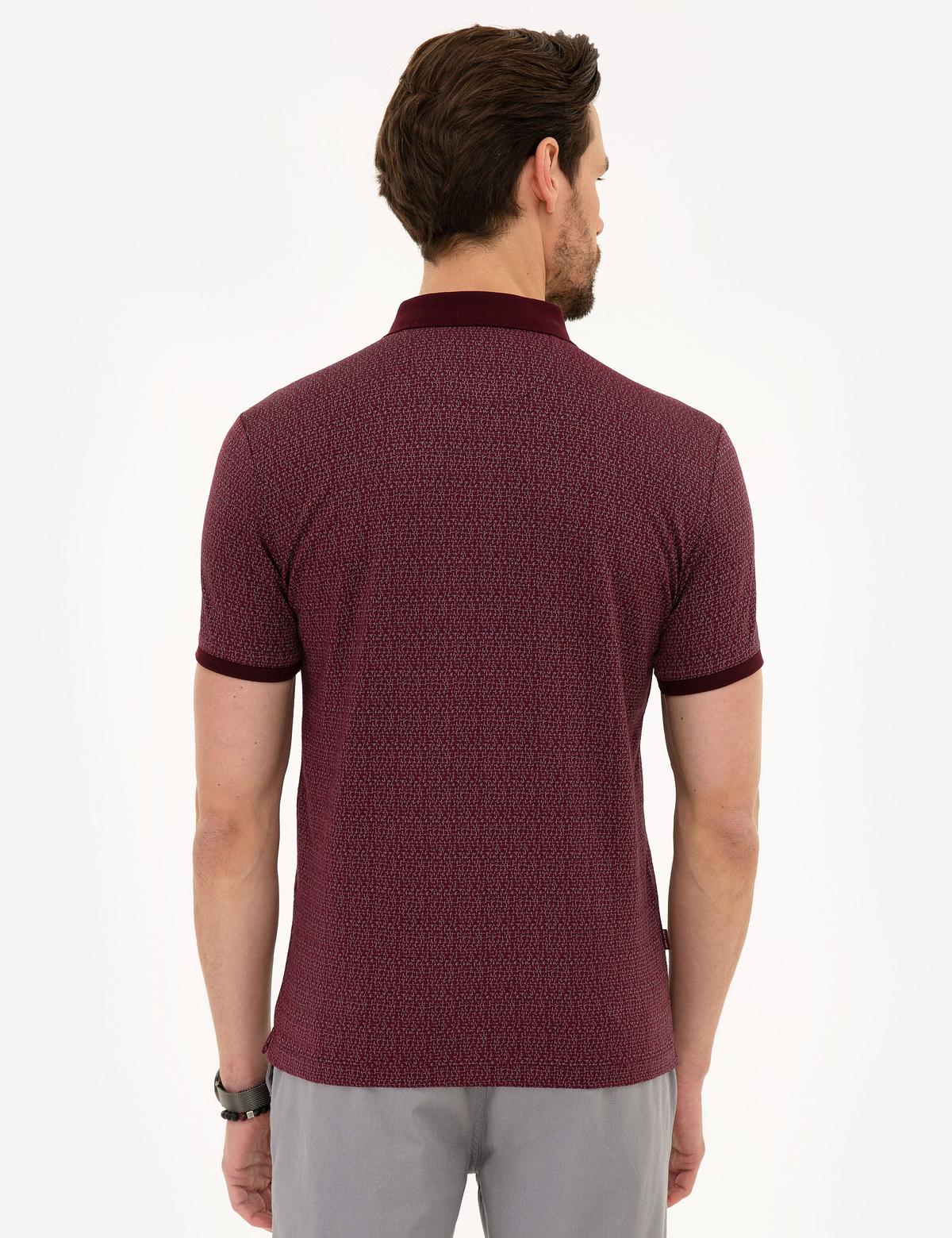 Bordo Slim Fit Polo Yaka T-Shirt - 50219476016