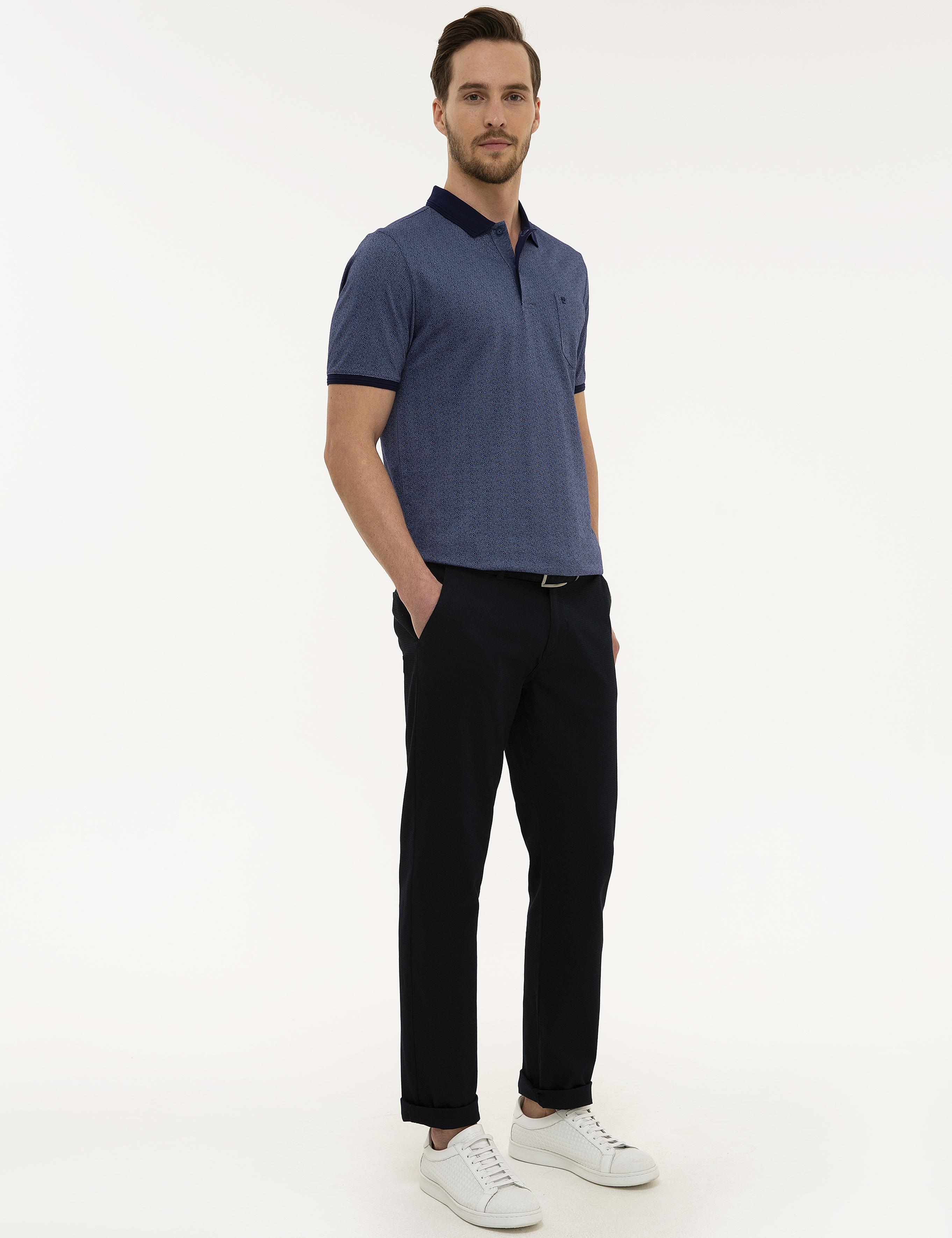 Lacivert Regular Fit Chino Pantolon